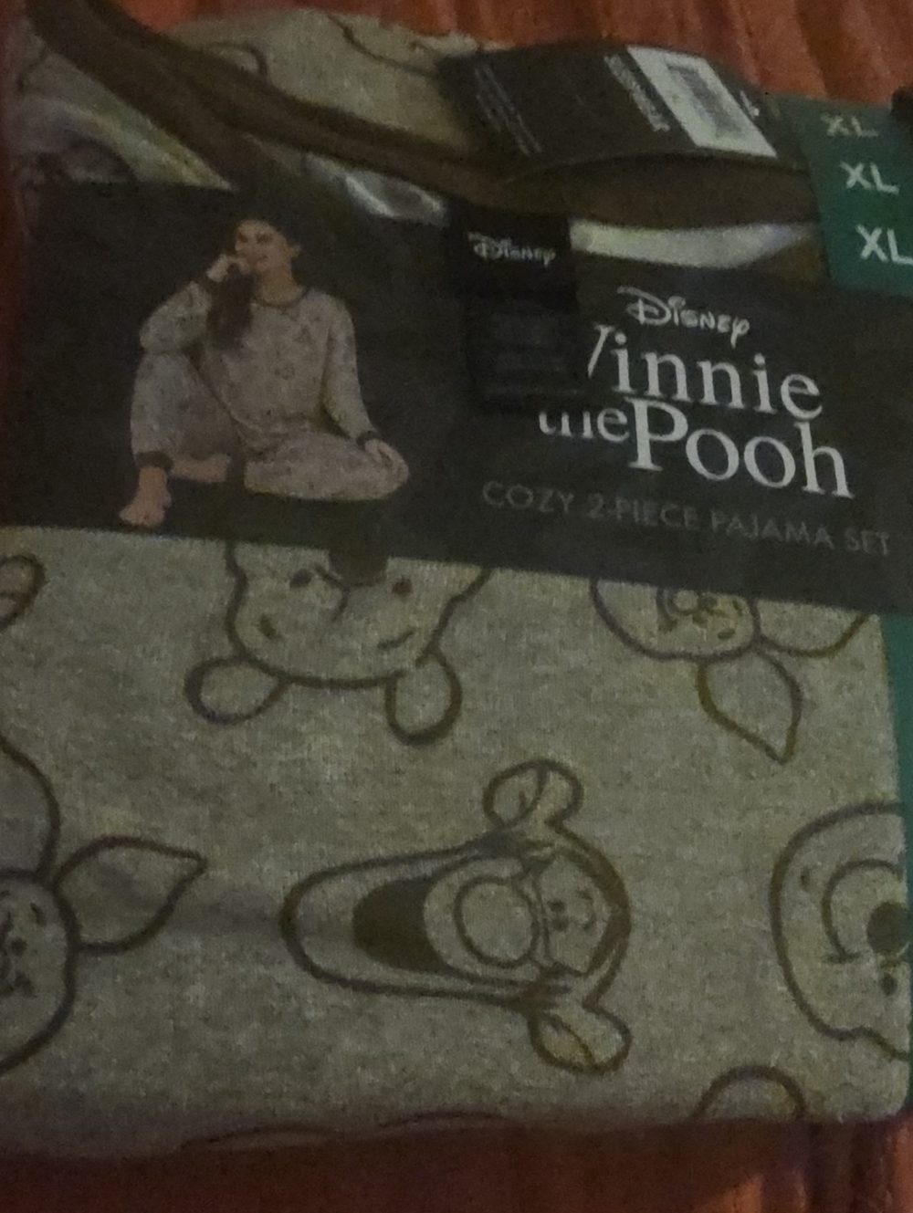 Disney Winnie the Pooh Gray Wemen  Two-Piece Pajama